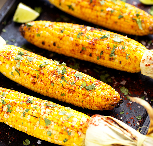 Grilled Cilantro, Lime & Paprika Corn on the Cob