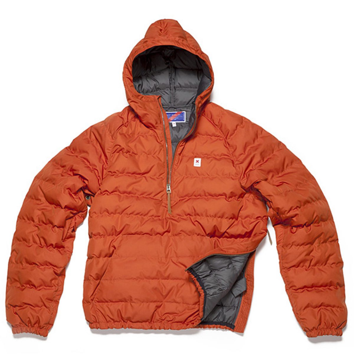 pullover down hoodie