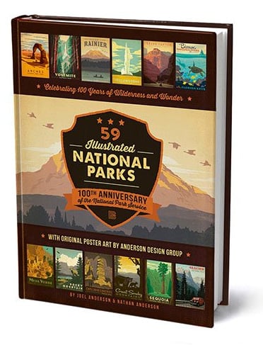 59 Illustrated National Parks: 100 Years of Wilderness & Wonder