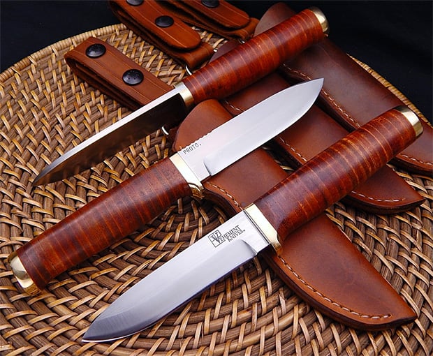 Leather Bushcrafter by Vehement Knives