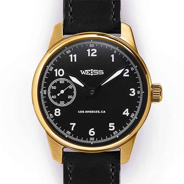 Weiss Executive Issue 79 Field Watch Black Dial 18k