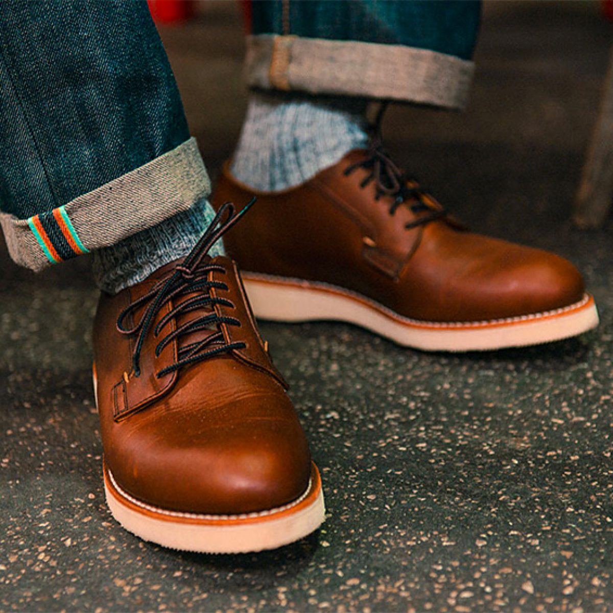 postman shoes red wing