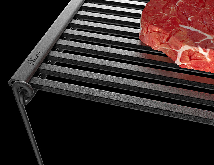 The Lightweight, Portable Bison Rolling BBQ Grill is Good To Go