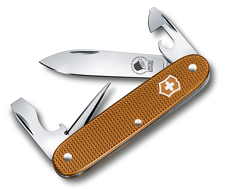 Recycling Makes For Sharp Looks in the Victorinox Pioneer Nespresso Knife