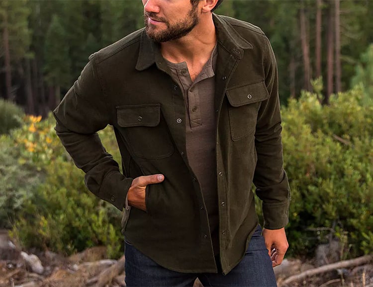 The Moleskin Shirt from Flint & Tinder is a Perfect Fall Layer