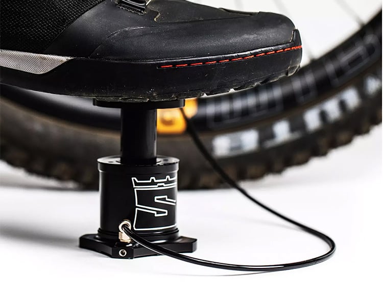 Stompump is a Compact Bike-Mounted Foot Pump