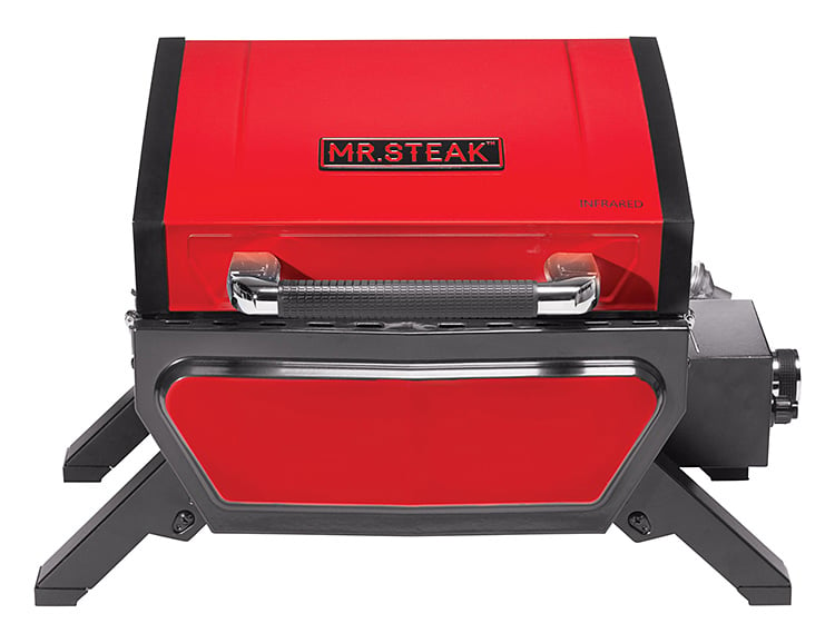 The 1-Burner Infrared Portable Grill from Mr. Steak is Red Hot