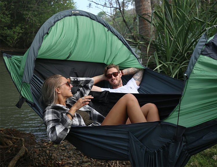 This Camping Hammock Sleeps Two, If You Can Hang