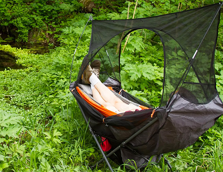 This Folding Hammock Sets Up Anywhere