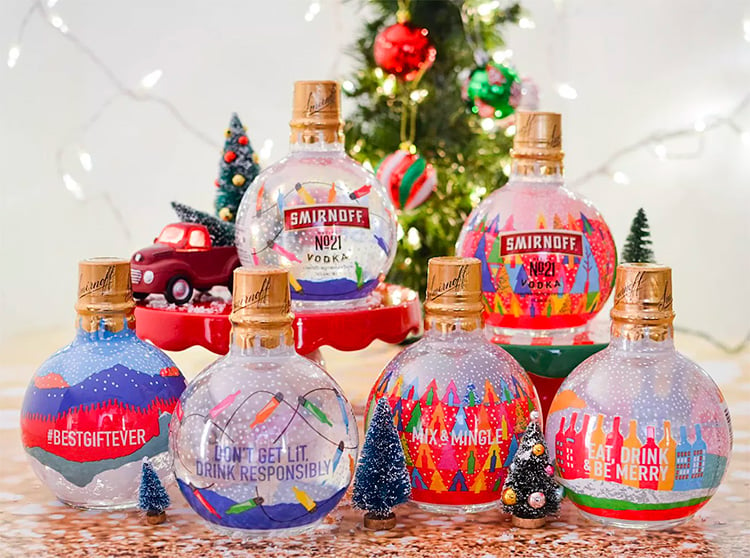 Drink Up the Holiday Cheer with Smirnoff Ornaments