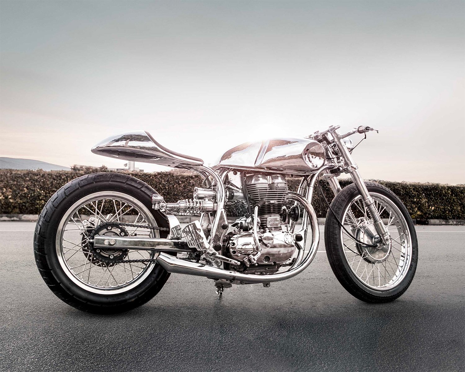 Bandit 9 Goes Full Chrome On This Classic British Bike