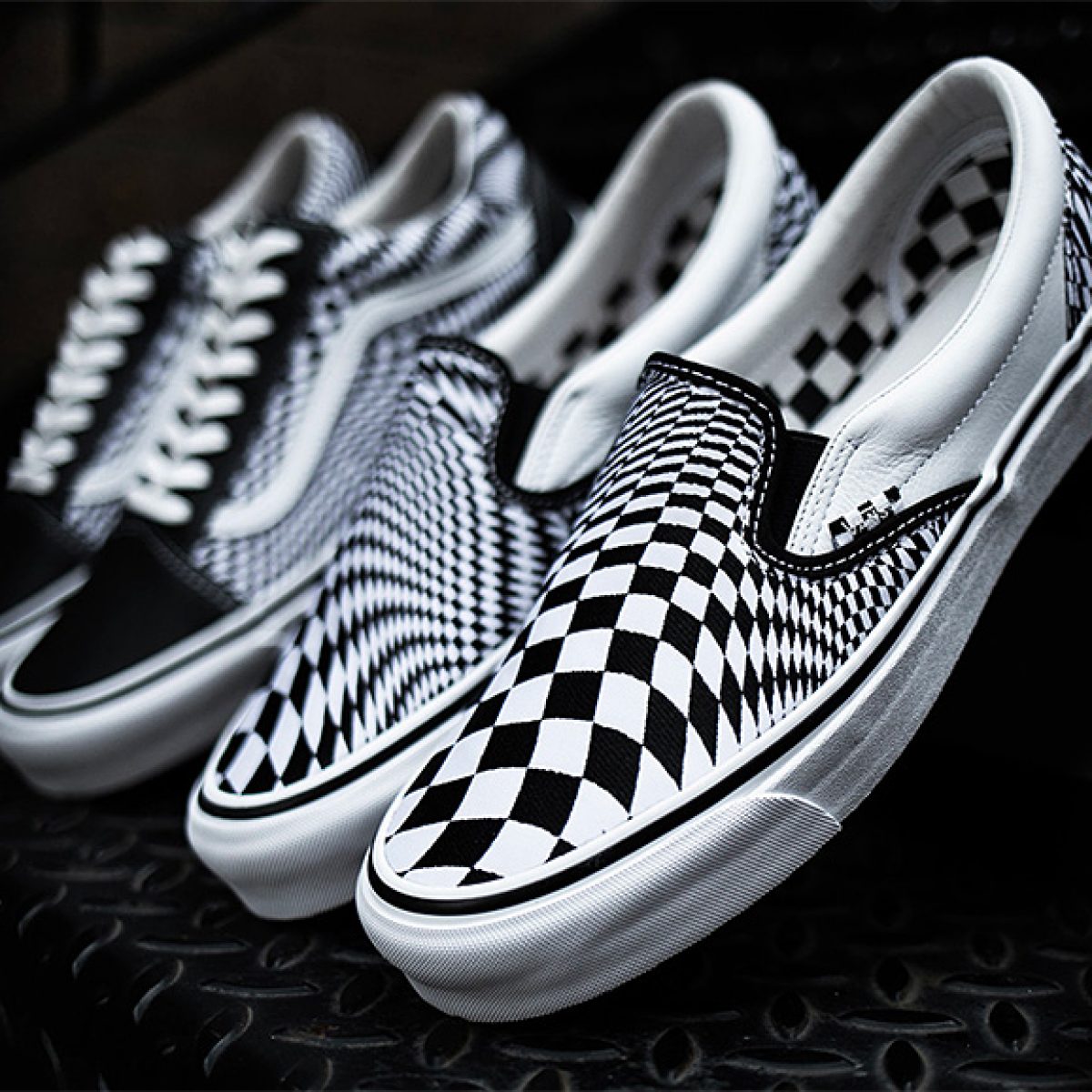 trippy vans slip on