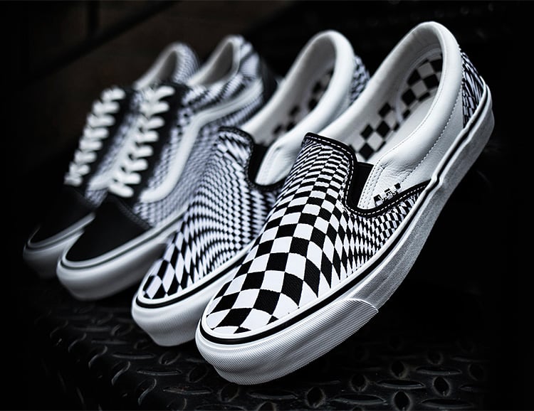 trippy vans checkered