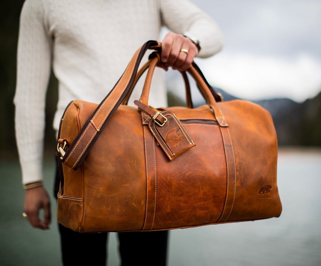 Kodiak leather duffle shop
