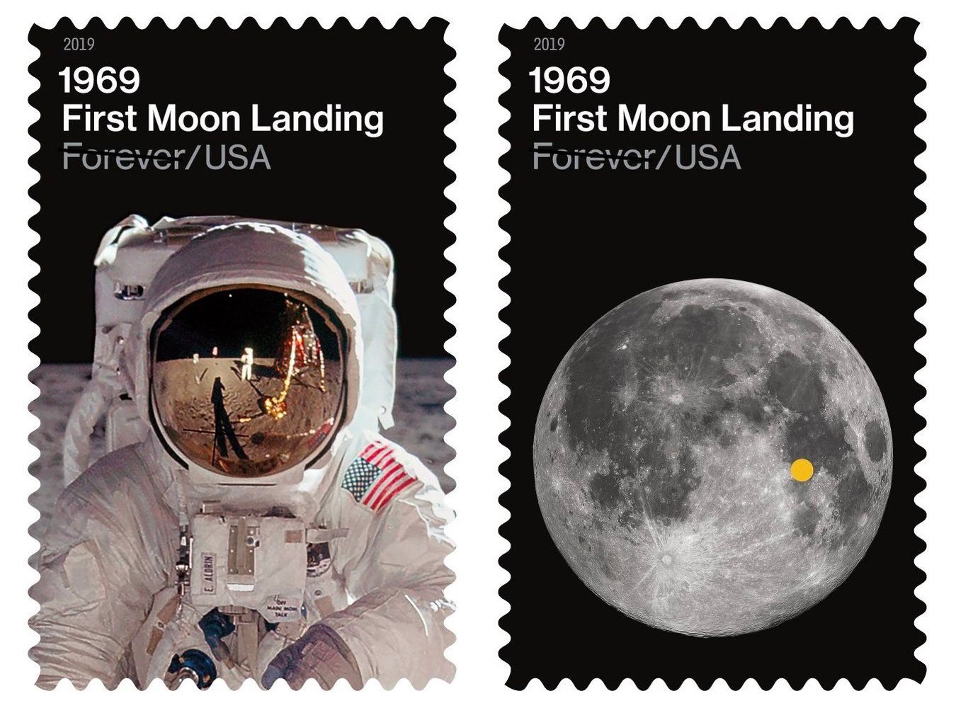 USPS Celebrates 50th Anniversary of Lunar Landing with 2 New Stamps