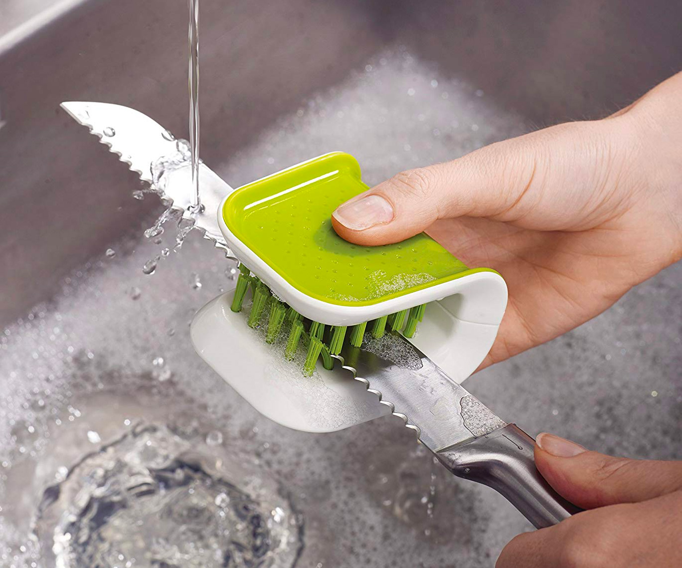 Keep Your Knives Clean & Your Fingers Attached with Blade Brush