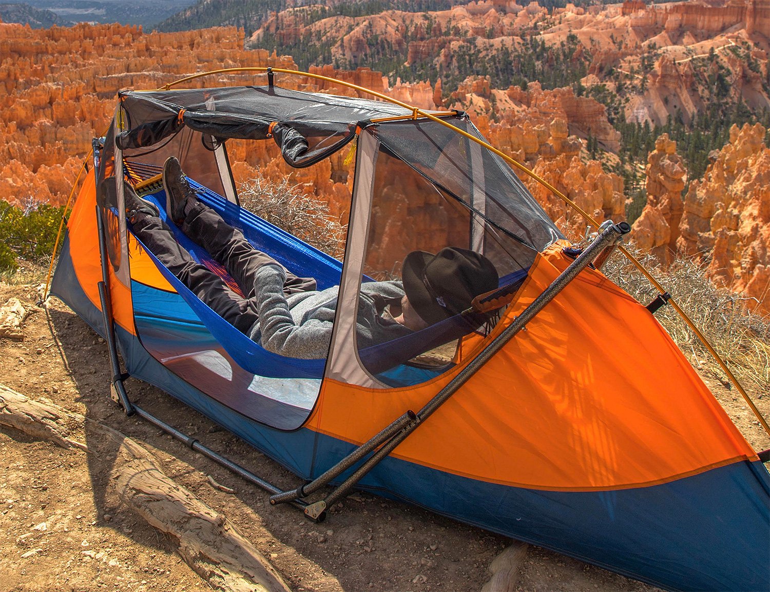 This Solo Shelter is Half Hammock, Half Tent