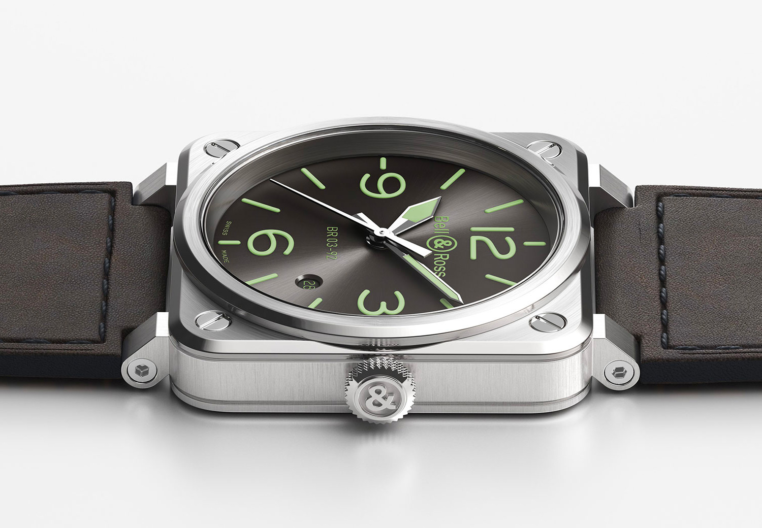 Bell Ross Go Green with New BR O3 92 Grey LUM Automatic WERD