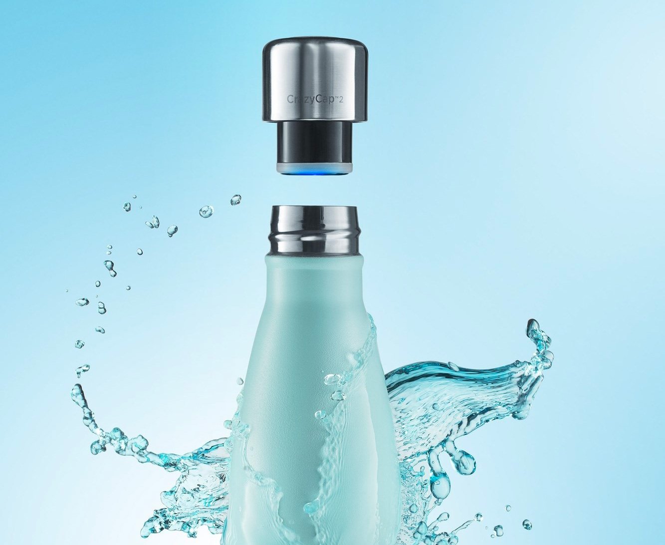 CrazyCap Purifies Water with the Push of a Button