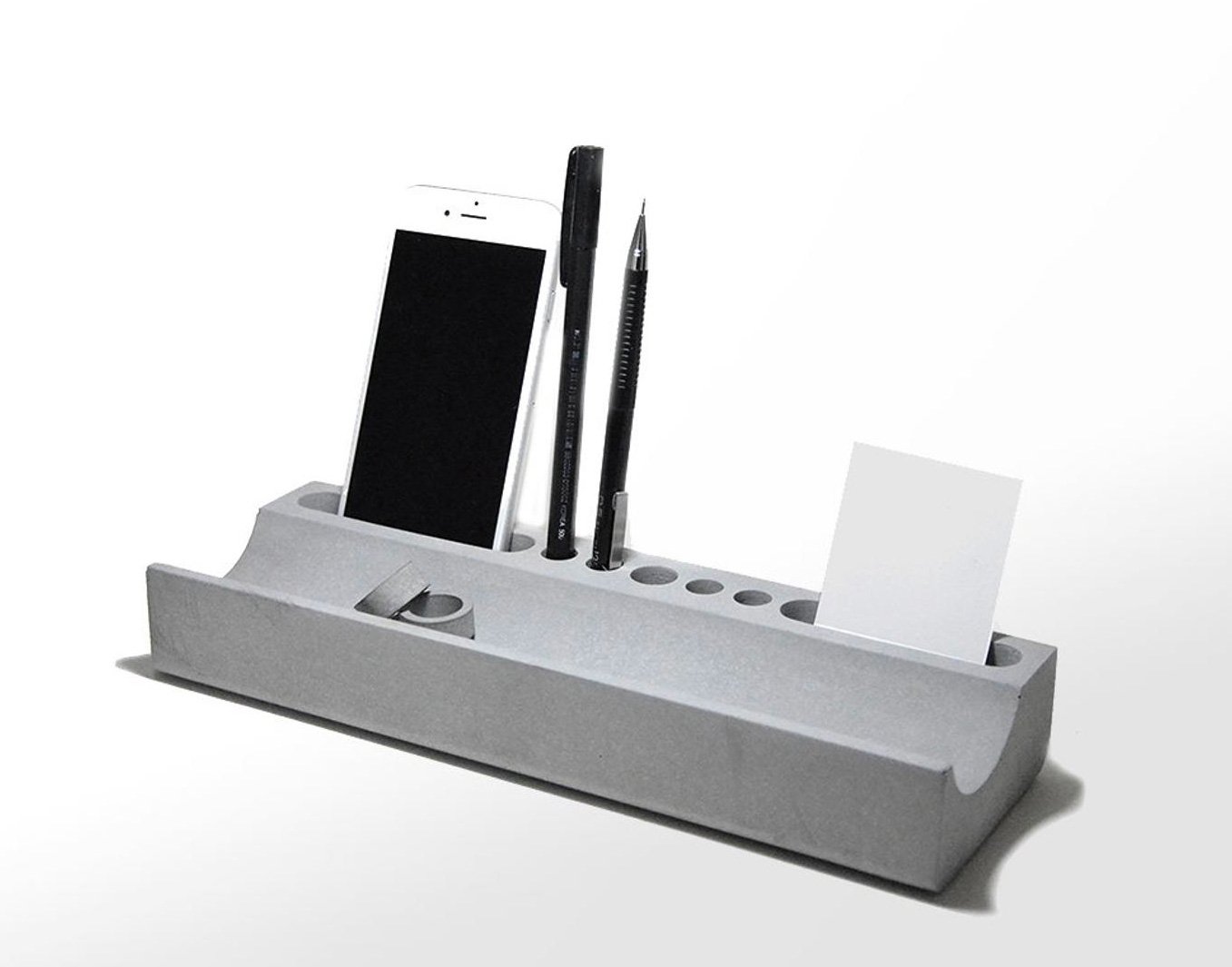 Tidy Up Your Desk with a Cast Concrete Organizer