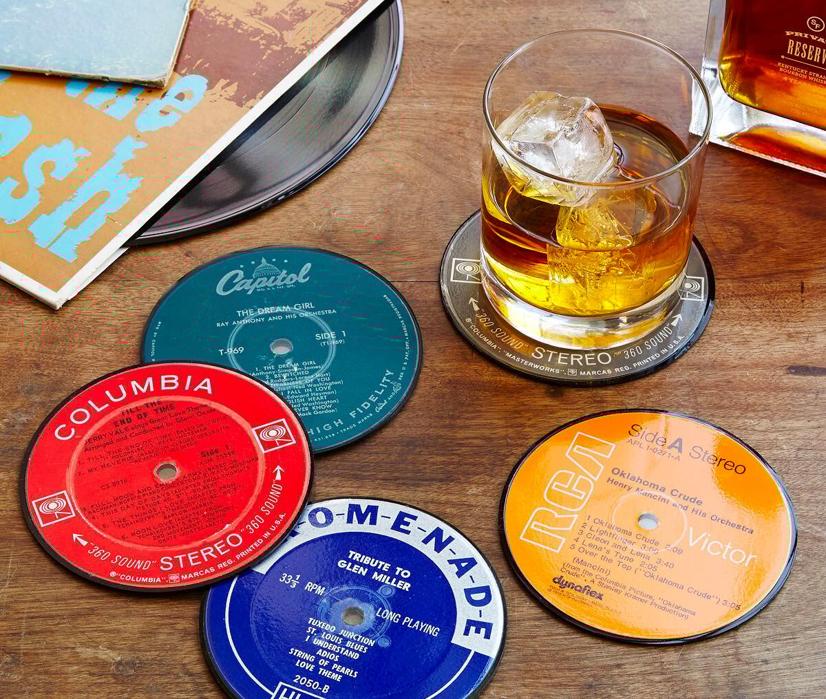 Upcycled Record Coasters Mix Vinyl with Your Favorite Drink WERD