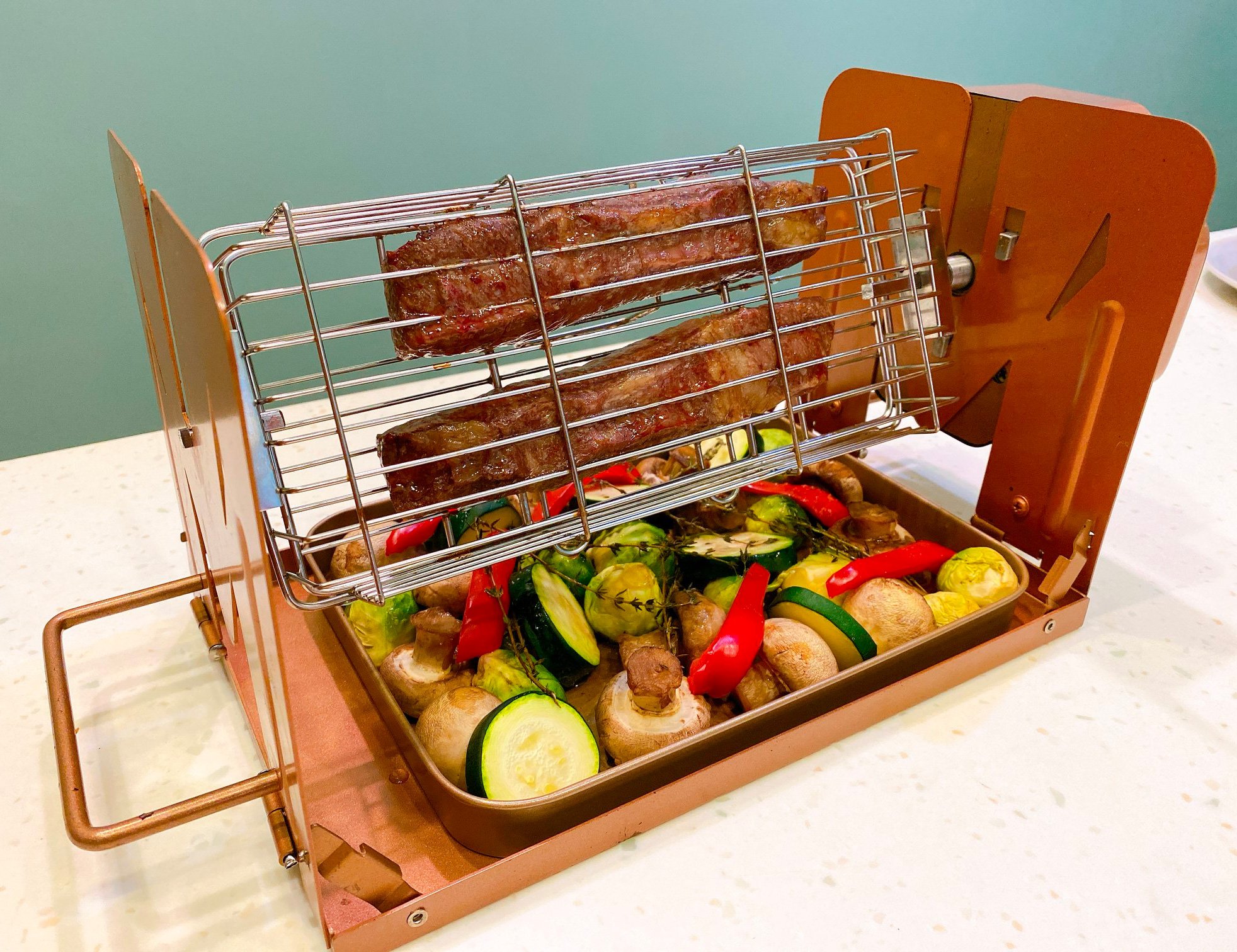 The Roto-Q 360 is the World’s First Non-Electric Rotisserie