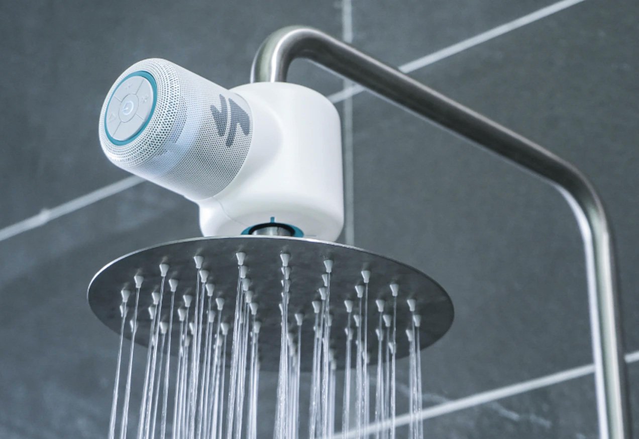 Power Your Playlist With A Hydroelectric Shower Speaker