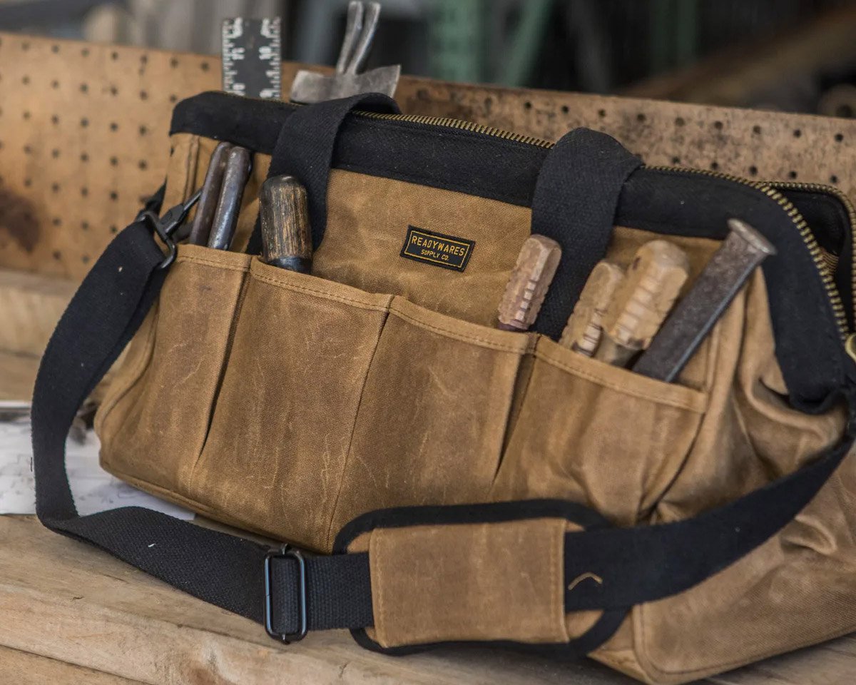 Easily Carry Your Tools in this Heavy Duty Waxed Canvas Bag from Readywares