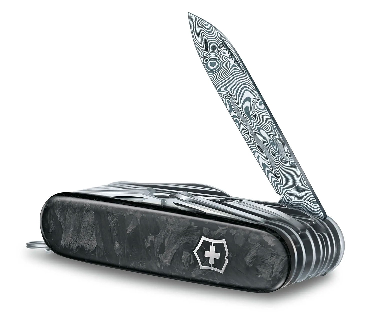 Victorinox Puts a Damascus Steel Blade in its Classic Swiss Champ