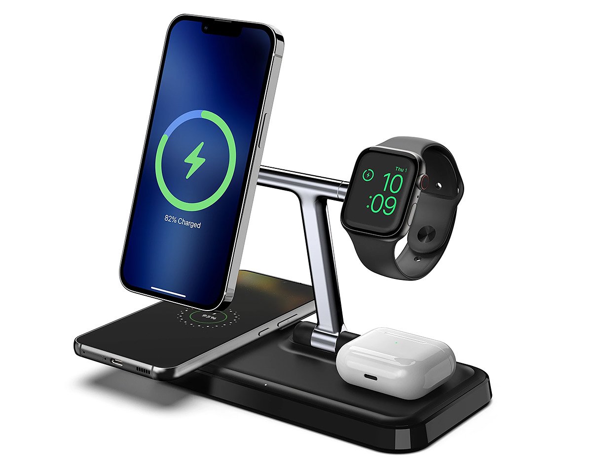 Hyperjuice 4 is a 4-in-1 Wireless Charger with MagSafe