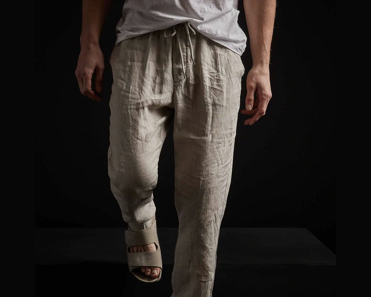 Double Pleated White Cotton and Linen Dress Pant - Custom Fit Tailored  Clothing