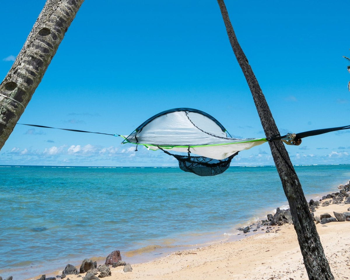 Tentsile Updates their Popular UNA Hammock Tent using Reclaimed Ocean Plastic Fabric