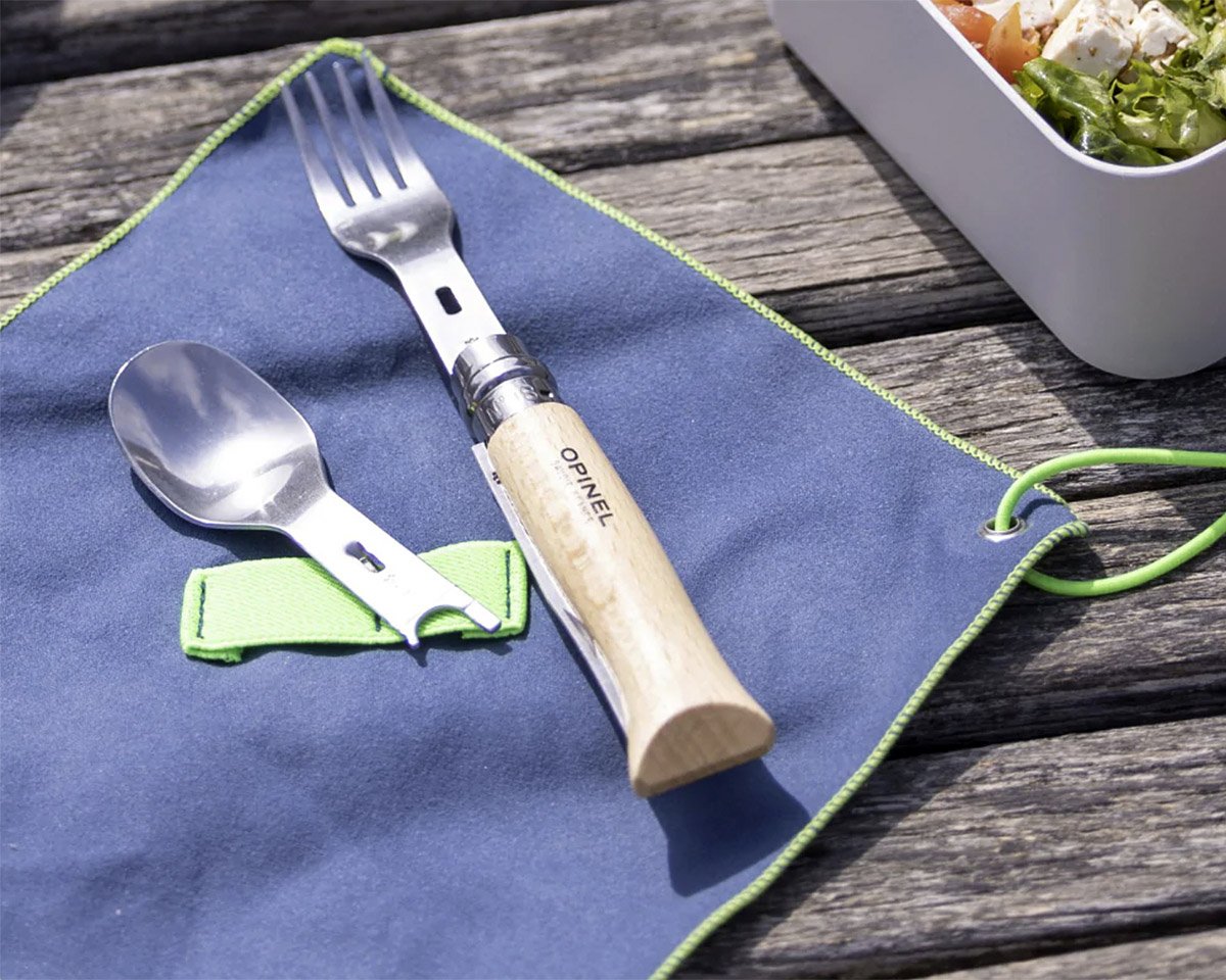 Opinel Picnic+ Adds a Fork & Spoon to the Classic No.08 Folding Knife