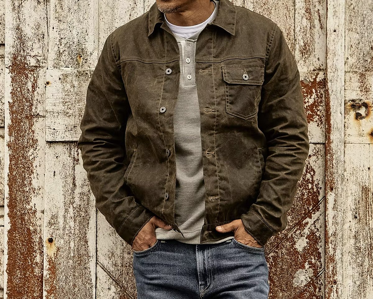 All Time Best: the Flannel-lined Waxed Trucker Jacket from Flint and Tinder