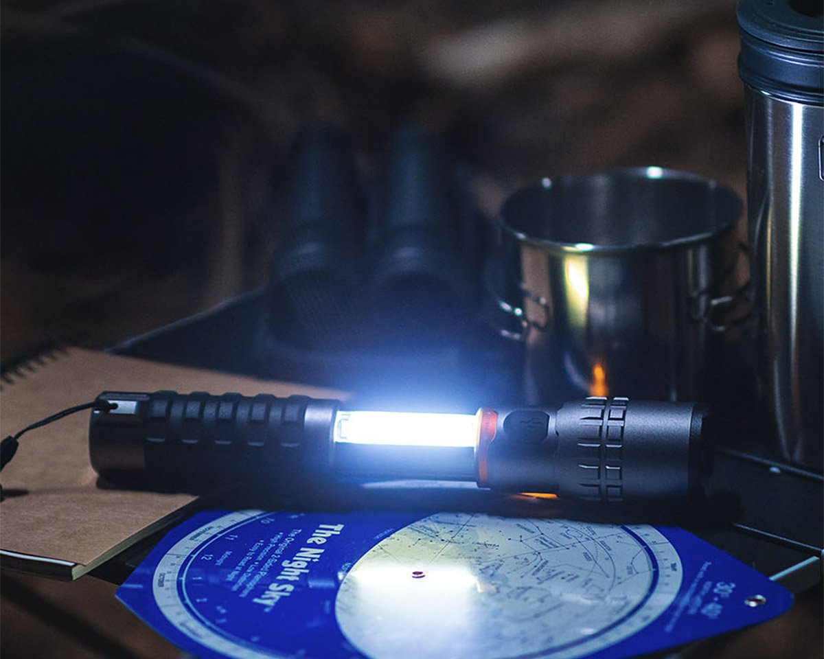 The Slyde King Flashlight Slides Open to Reveal an LED Work Light