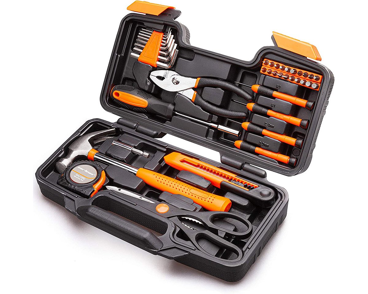 Basics 173-Piece General Household Home Repair and Mechanic's Hand  Tool Kit Set