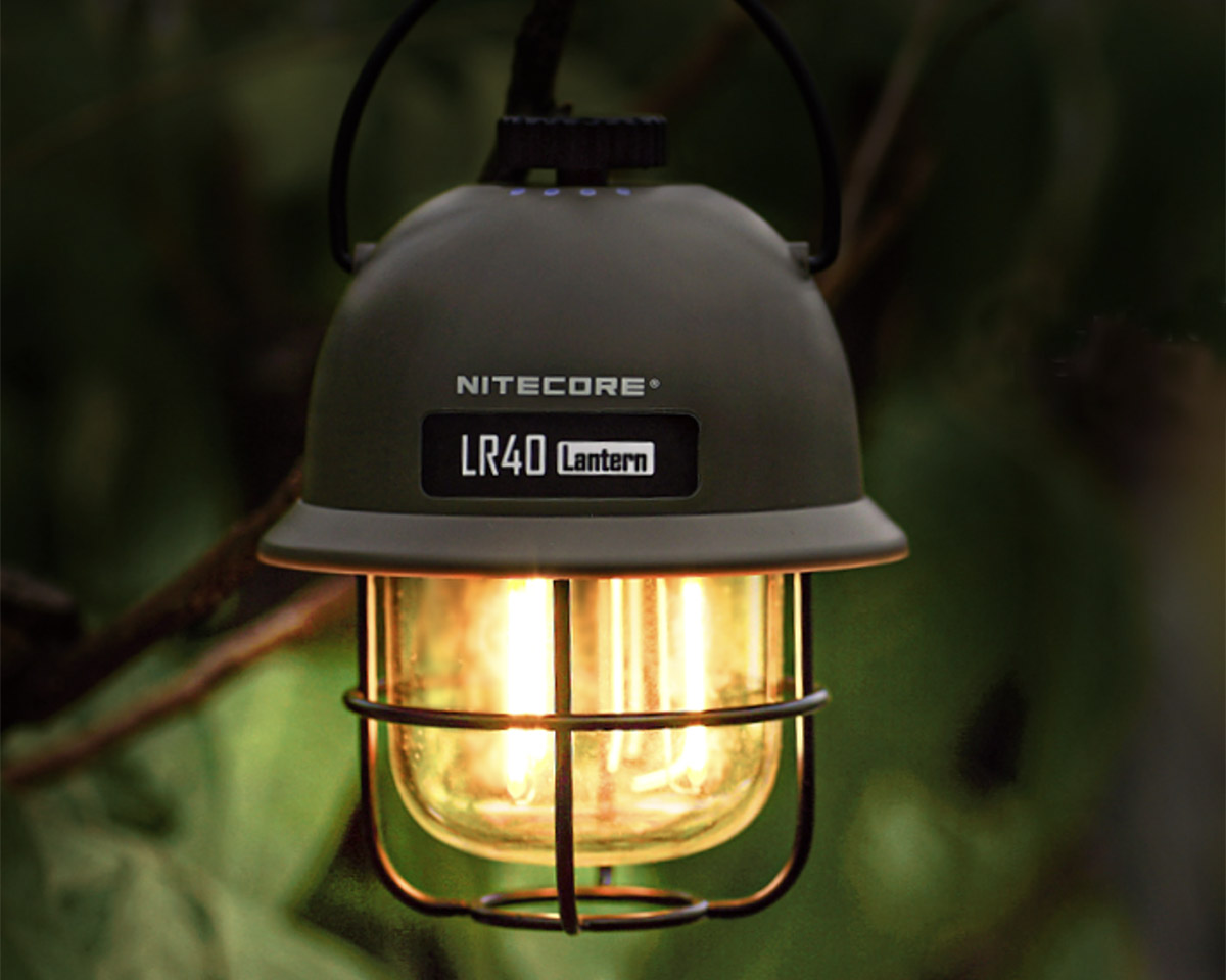 The Nitecore LR40 Camping Lantern has a Built-in USB Power Supply