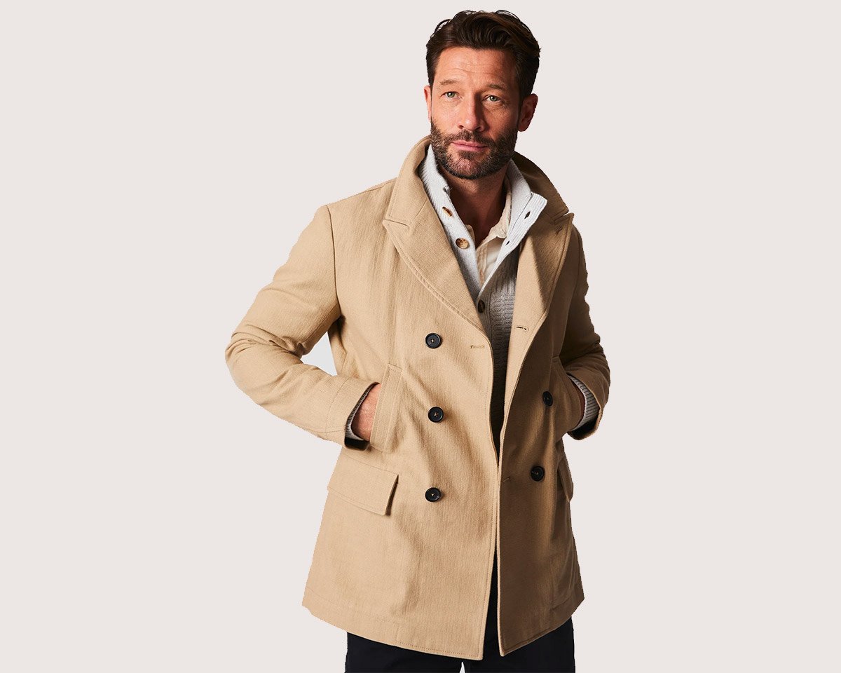 The Billy Reid Bond Canvas Peacoat is a Spring-Ready Take on a Modern Classic