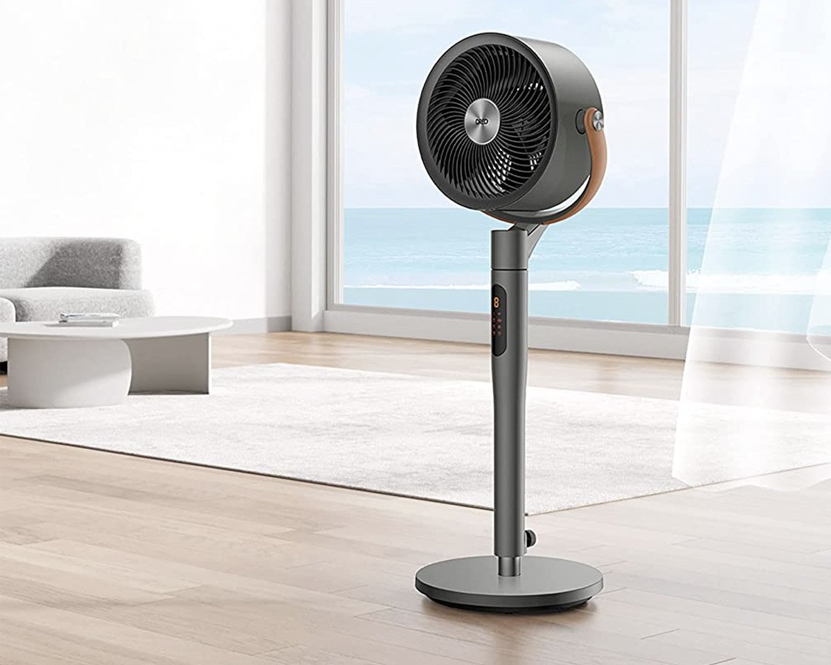 This Pedestal Fan from Dreo Rotates in Every Direction to Cool the Entire Room