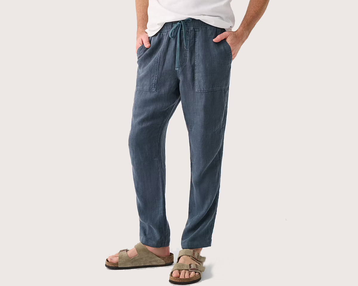 Faherty’s Linen Drawstring Pants are a Breezy Summer Essential Any Day of the Week