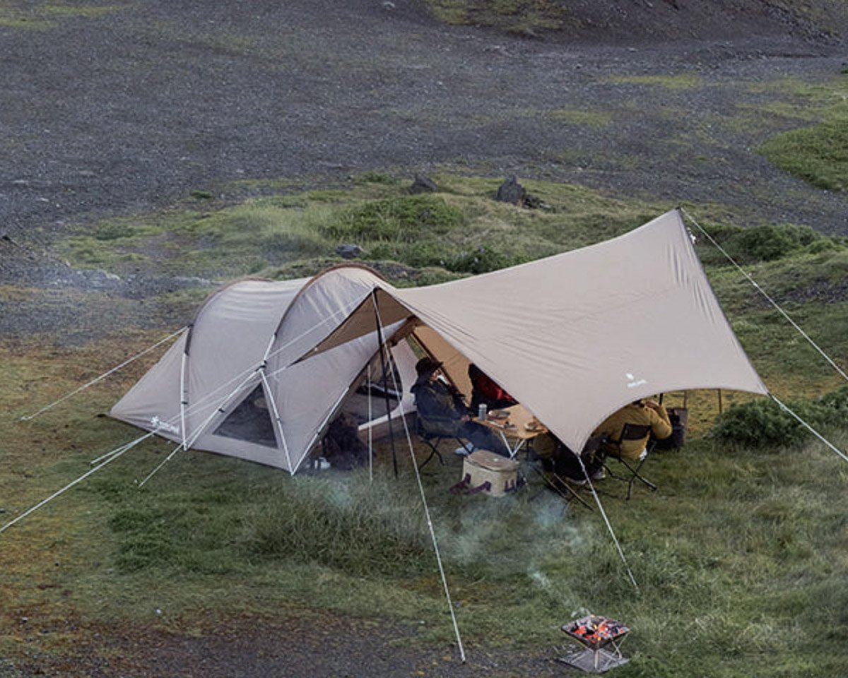 Snow Peak’s Modular Land Nest Capsule Combines a Tent & Tarp for Maximum Chilling