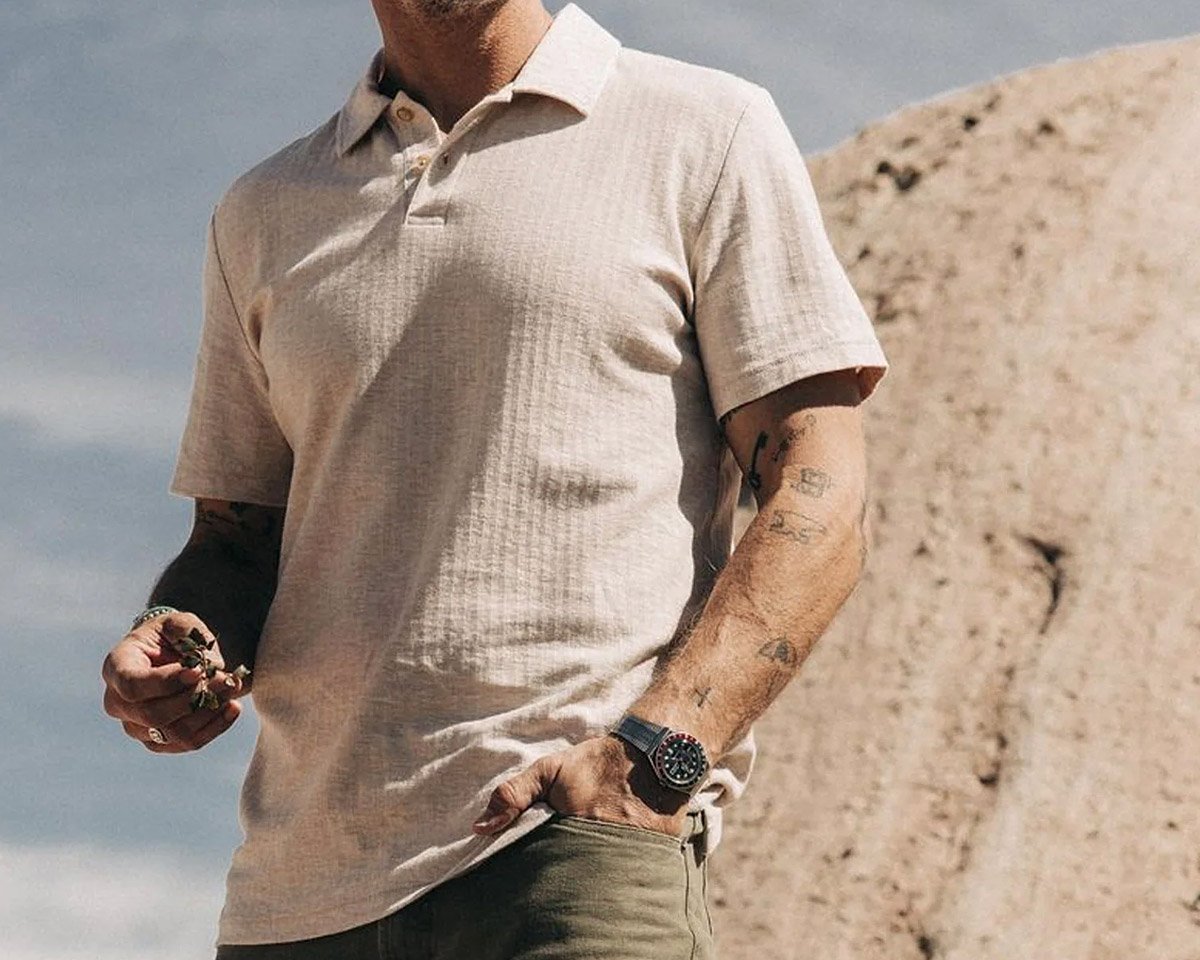 The Herringbone Polo Adds Visual Character to the Classic Shirt