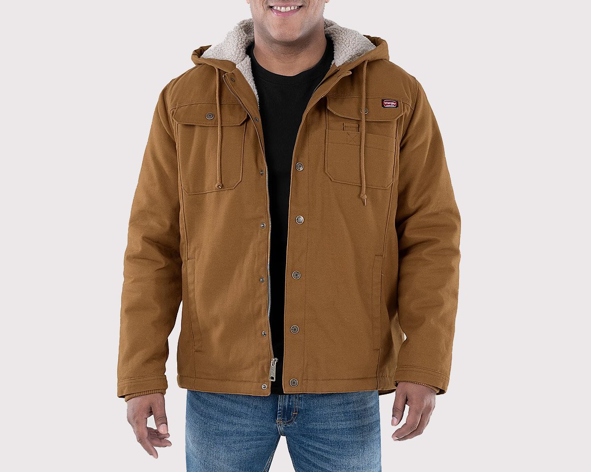 Men's Ultra-Soft Duck Jacket, Cotton & Fleece Lining for Cold Weather